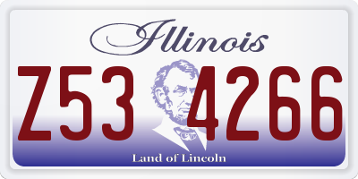 IL license plate Z534266
