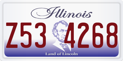 IL license plate Z534268