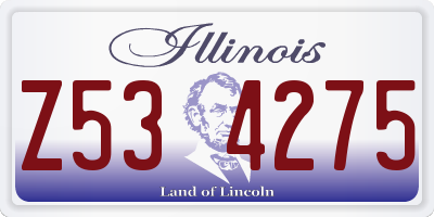IL license plate Z534275