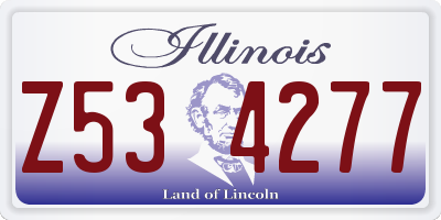 IL license plate Z534277