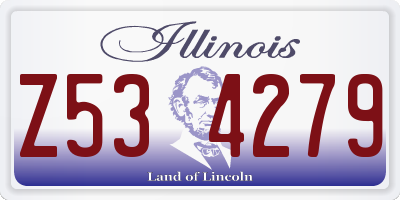 IL license plate Z534279