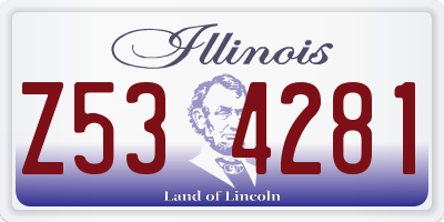 IL license plate Z534281
