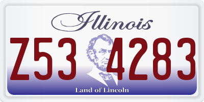 IL license plate Z534283