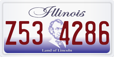 IL license plate Z534286