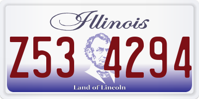 IL license plate Z534294