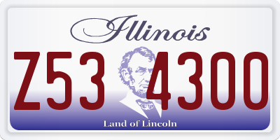 IL license plate Z534300