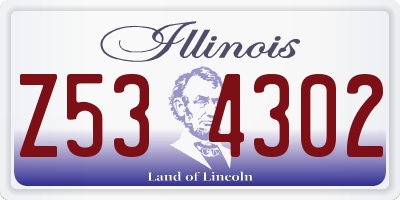 IL license plate Z534302