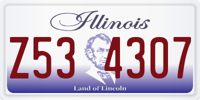 IL license plate Z534307