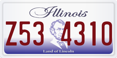 IL license plate Z534310