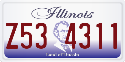 IL license plate Z534311