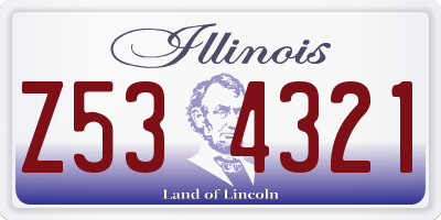 IL license plate Z534321