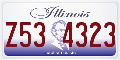 IL license plate Z534323
