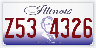 IL license plate Z534326
