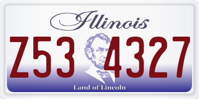 IL license plate Z534327