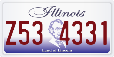 IL license plate Z534331