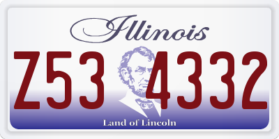 IL license plate Z534332