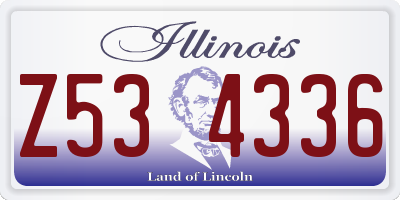 IL license plate Z534336