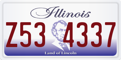 IL license plate Z534337
