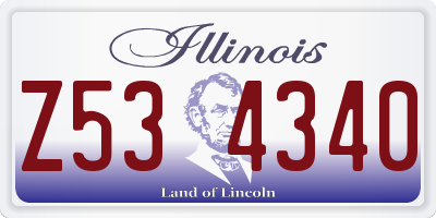 IL license plate Z534340