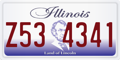 IL license plate Z534341