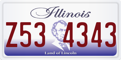 IL license plate Z534343