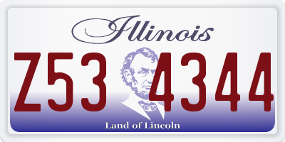 IL license plate Z534344