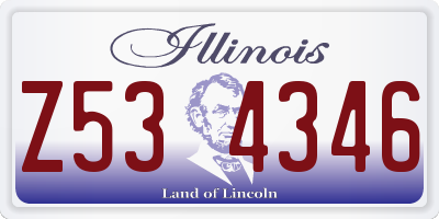 IL license plate Z534346