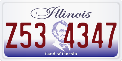 IL license plate Z534347