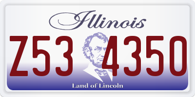 IL license plate Z534350