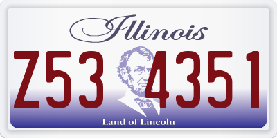 IL license plate Z534351