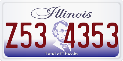 IL license plate Z534353