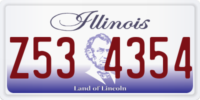 IL license plate Z534354