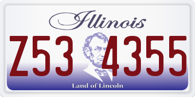 IL license plate Z534355