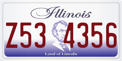 IL license plate Z534356