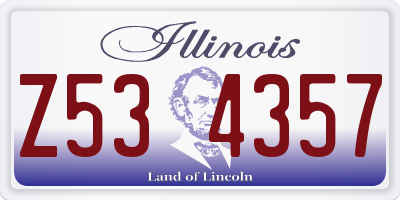 IL license plate Z534357