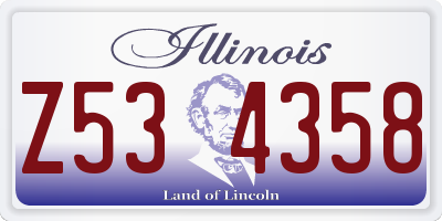 IL license plate Z534358