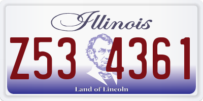 IL license plate Z534361