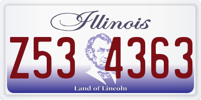 IL license plate Z534363