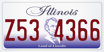 IL license plate Z534366