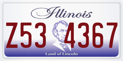 IL license plate Z534367