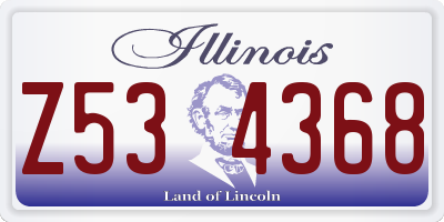 IL license plate Z534368