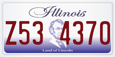 IL license plate Z534370