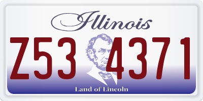 IL license plate Z534371