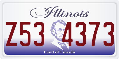 IL license plate Z534373