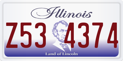 IL license plate Z534374