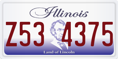 IL license plate Z534375