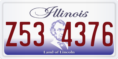 IL license plate Z534376