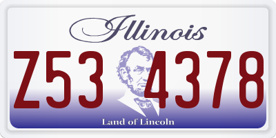 IL license plate Z534378