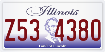 IL license plate Z534380