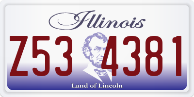 IL license plate Z534381
